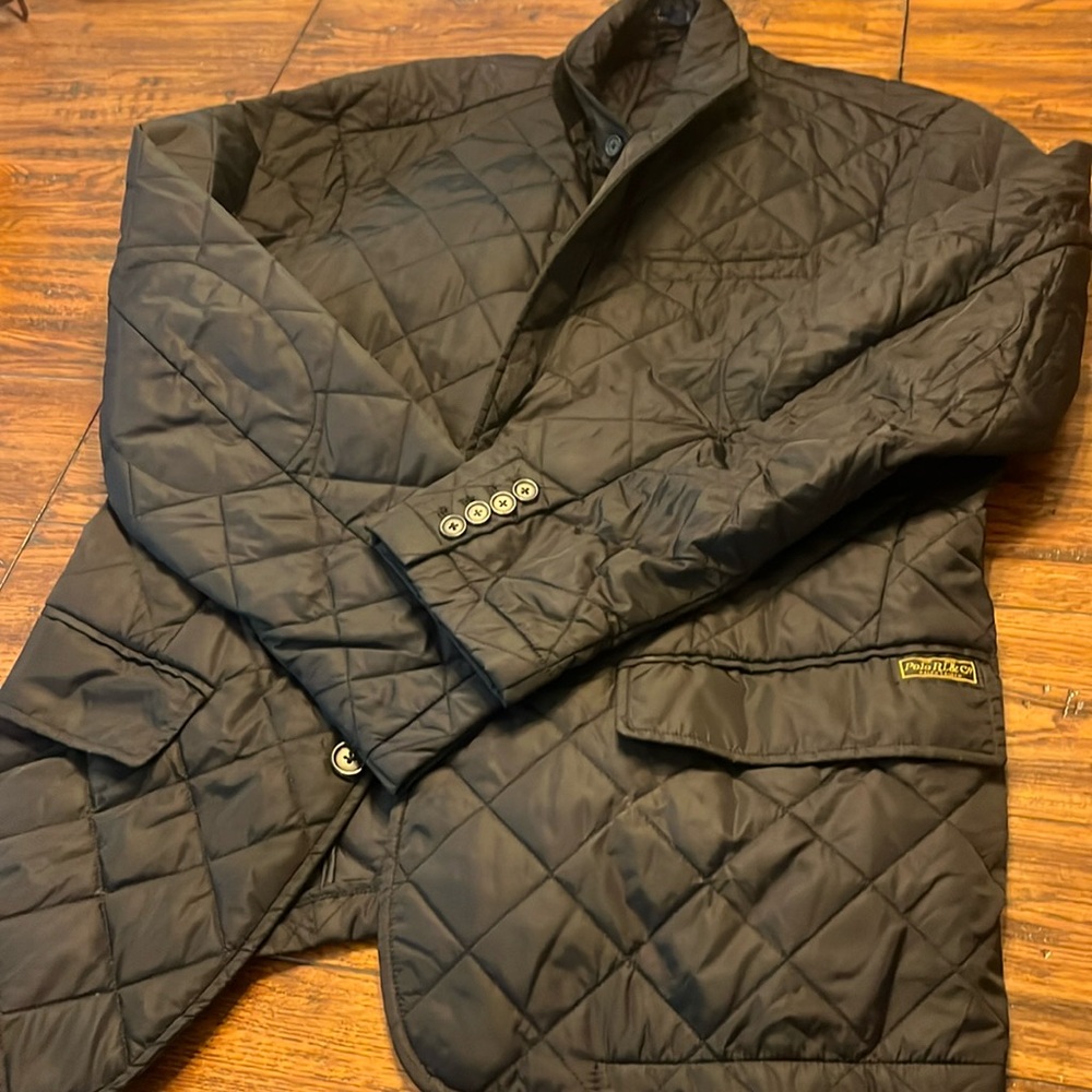 Polo Ralph quilted blazer black